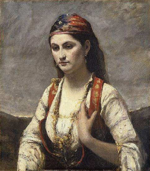 Jean-Baptiste Camille Corot The Young Woman of Albano (L'Albanaise)